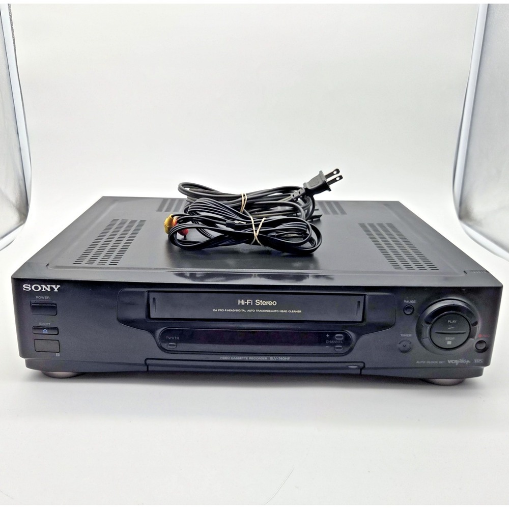 Sony SLV-740HF Hi-Fi VHS VCR Player Recorder w/ AV Cables - TESTED *no Remote*